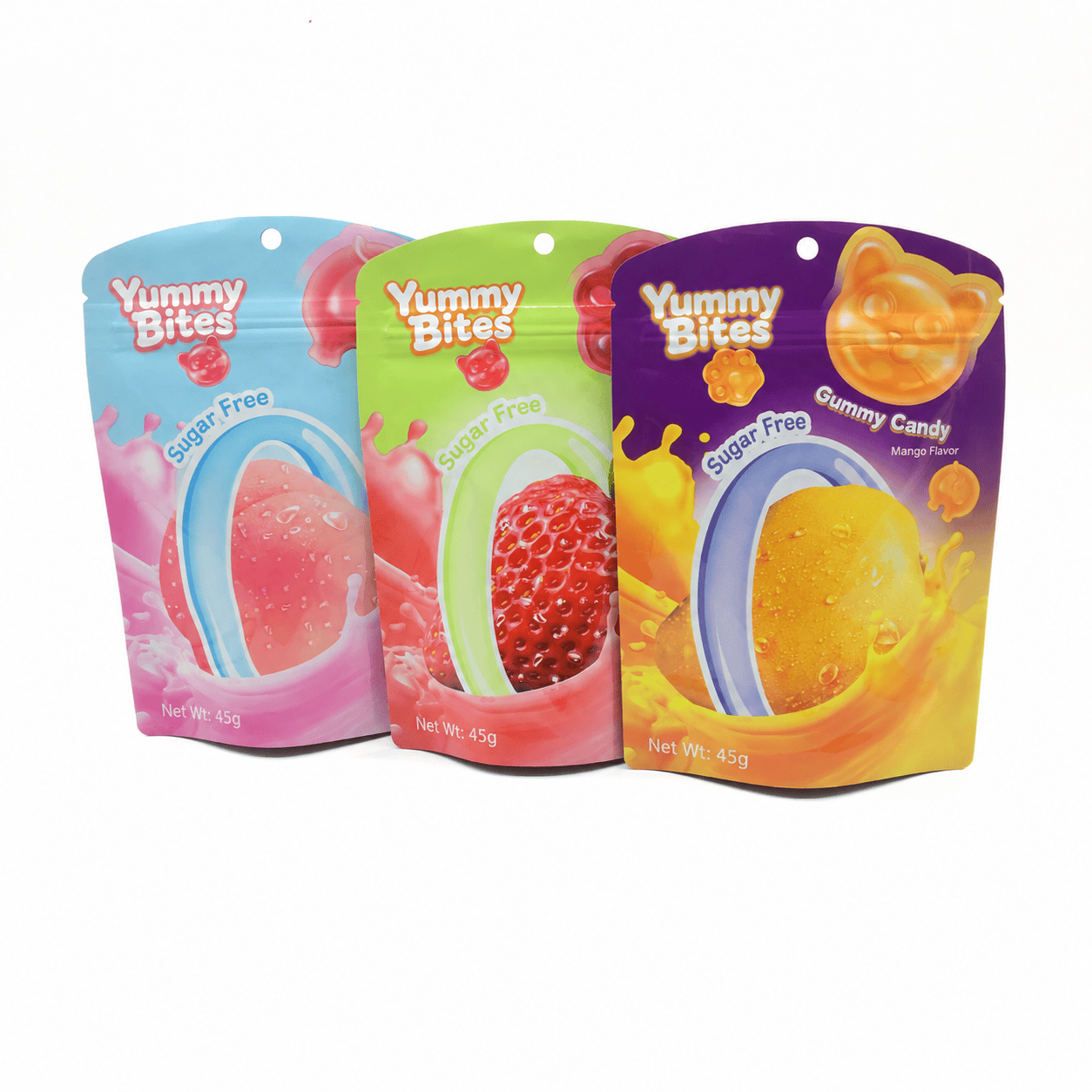 Retail Ready Stand Up Pouches for Gummy Packaging Stand up pouches for gummy and candy packaging