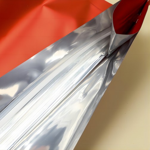 Foil-lined laminated film structure providing oxygen, moisture and light barrier for tea packaging