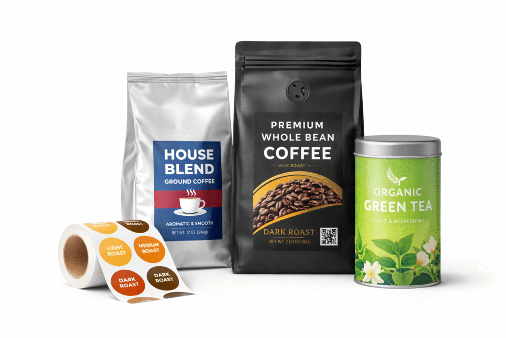 Coffee and tea packaging and labels