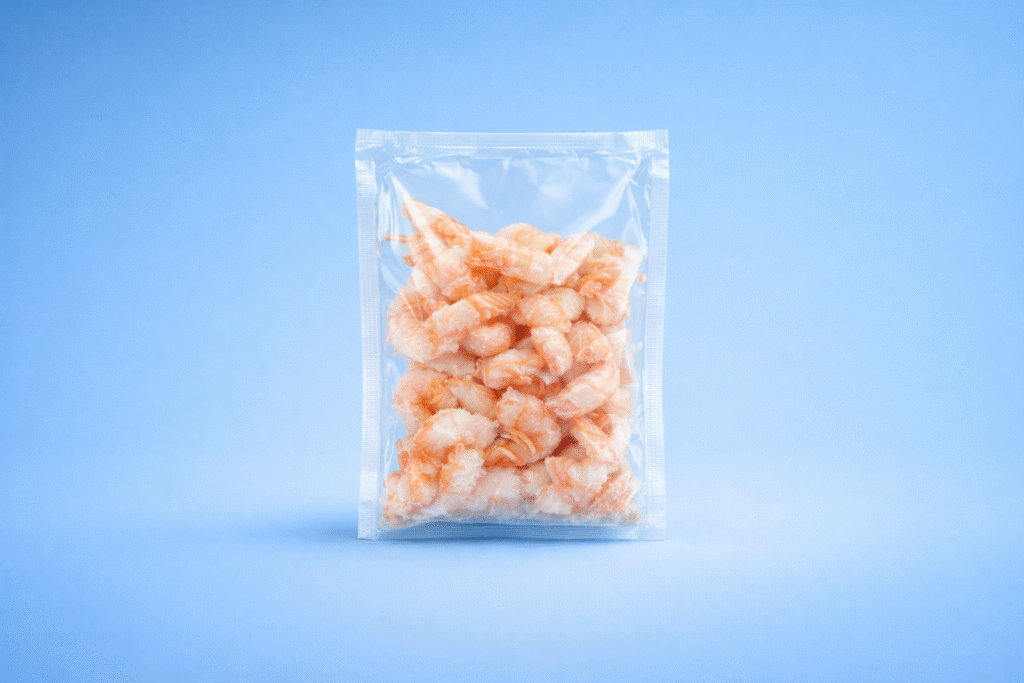 Lay flat pouch for frozen and vacuum packaging