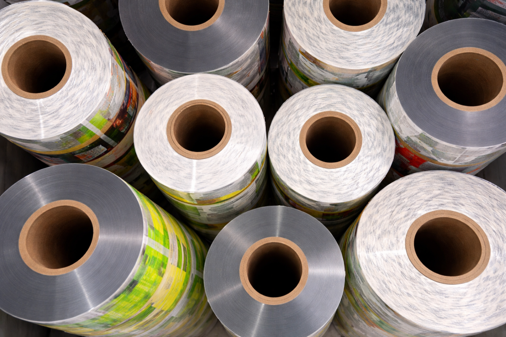 Different rollstock film roll sizes for packaging production requirements