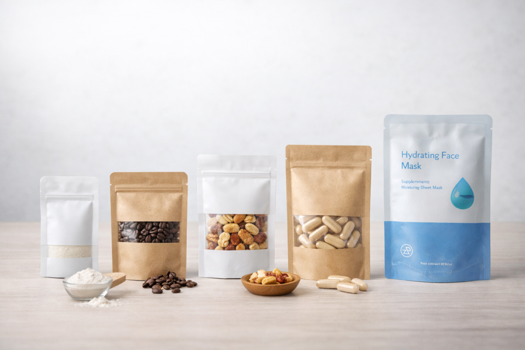 Different products may require different flat pouch sizes