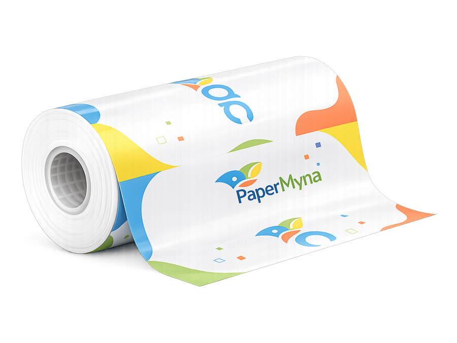 Custom printed transparent rollstock film by PaperMyna