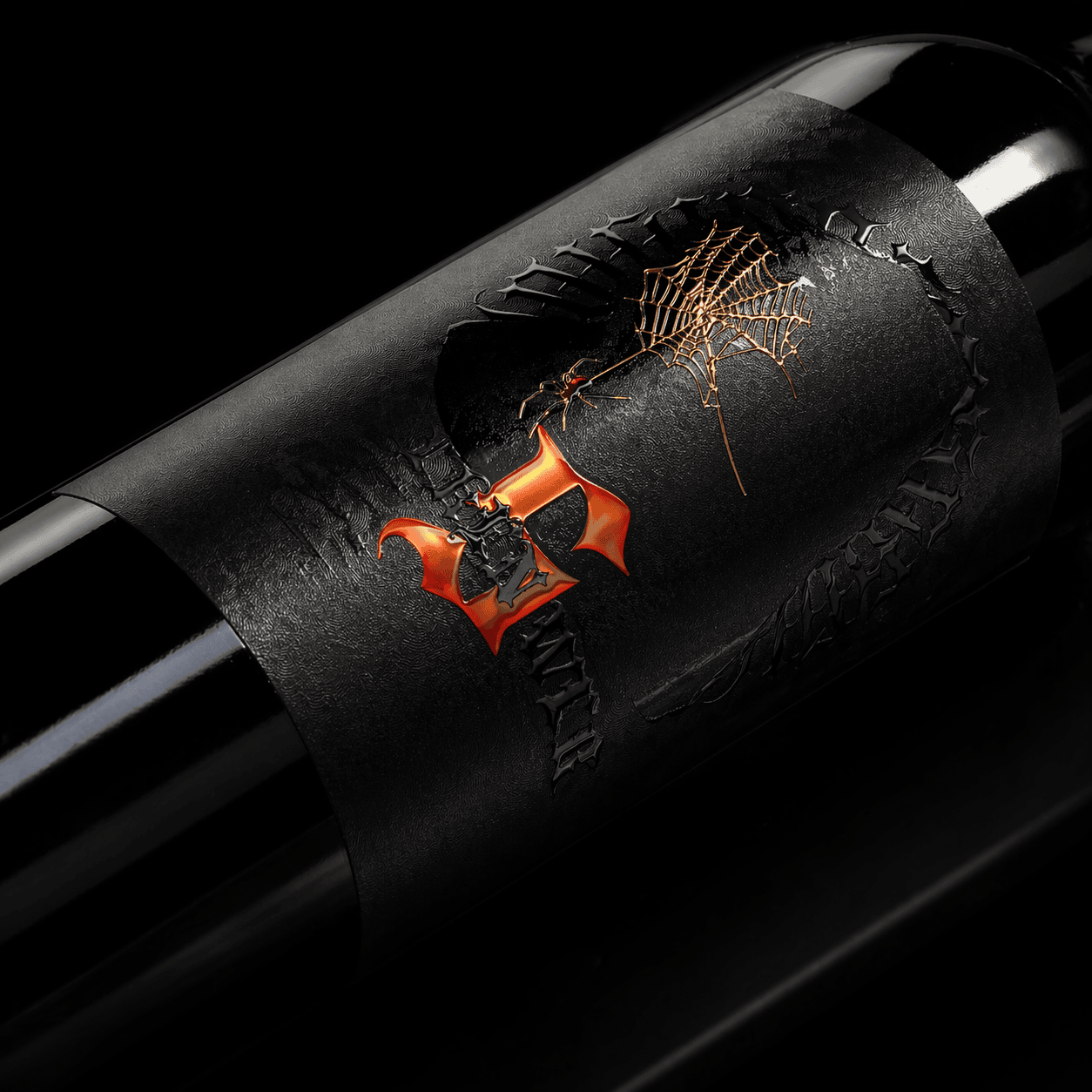 3D UV print with red accents on bottle