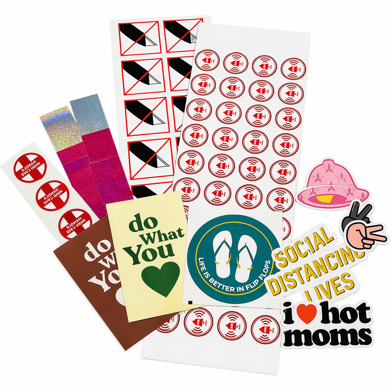 Winter themed custom sticker sheet collection
