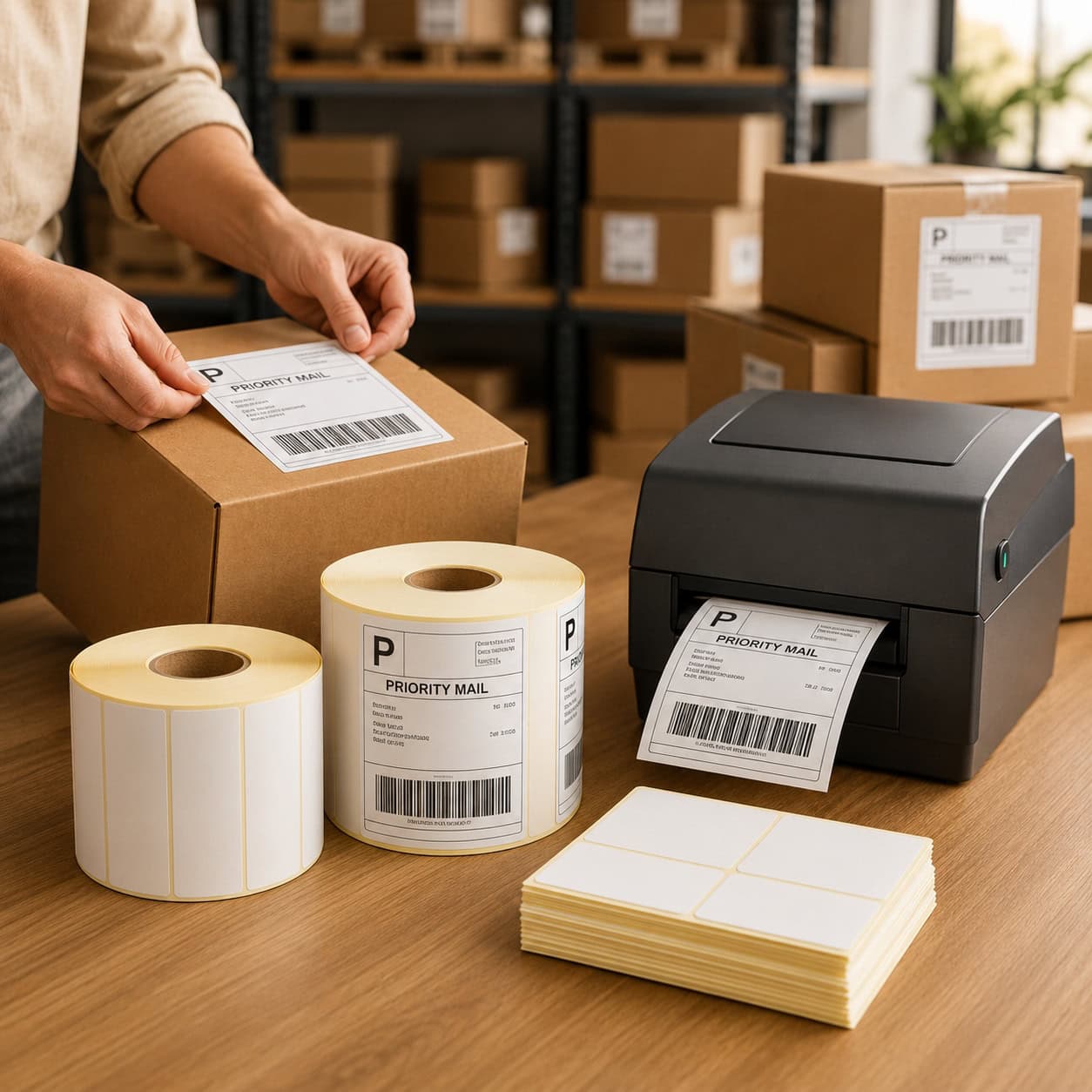 E-commerce and Logistics Labels E-commerce shipping labels and barcode labels for warehouse packing