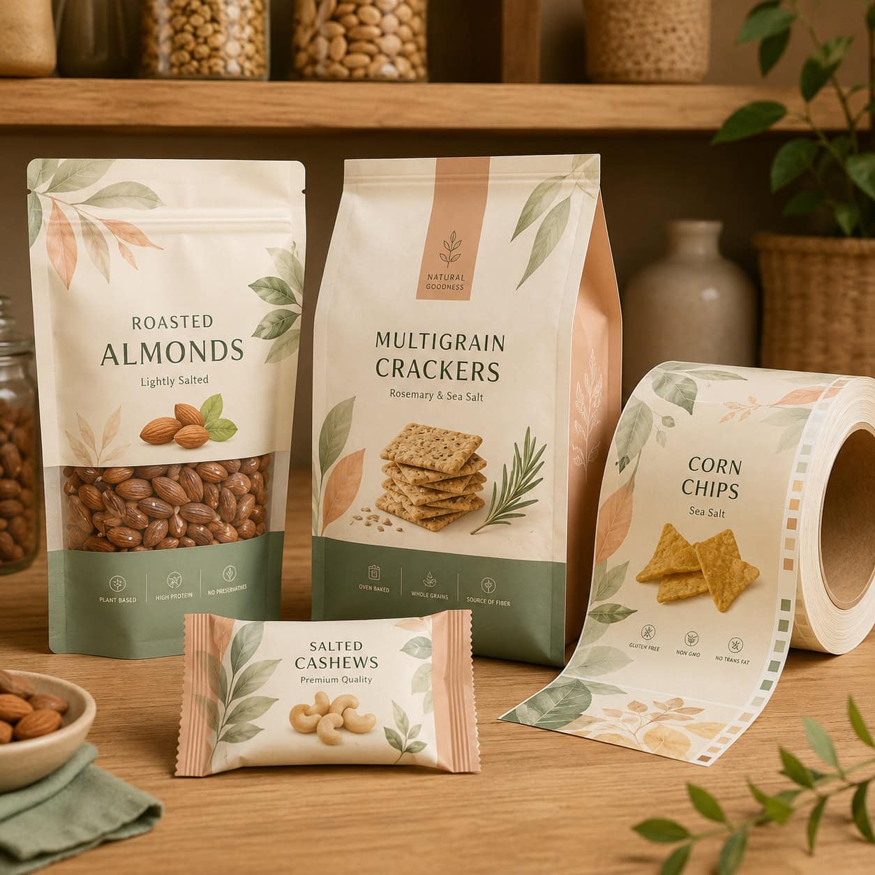 Food and Consumer Goods Packaging Food and consumer goods packaging with pouches rollstock and sachets