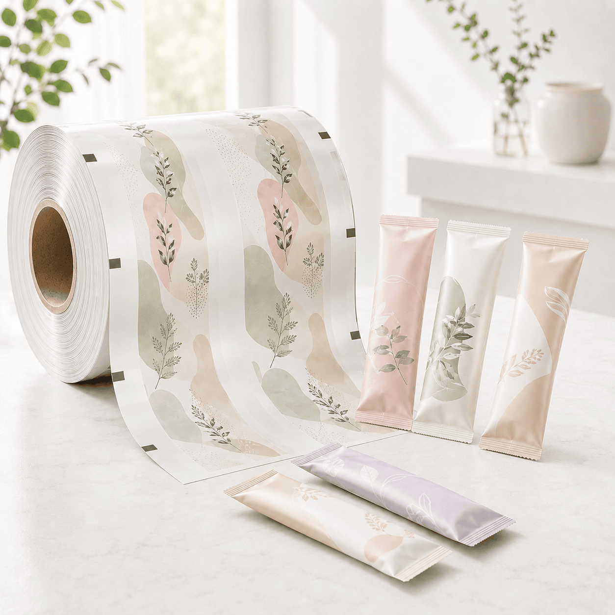 Rollstock Film and Sachet Packaging Guides Printed rollstock film and sachet packaging for product guide articles