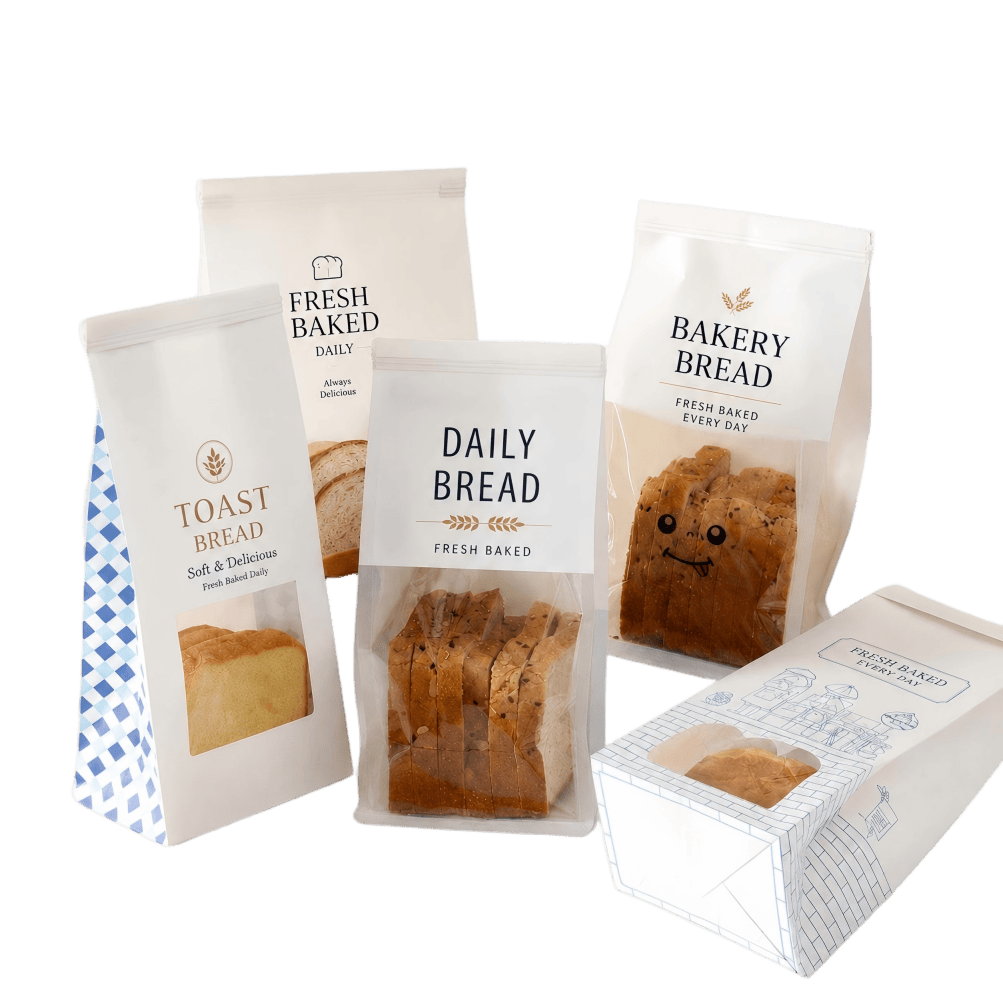 Custom bakery packaging formats for bread cookies and baked snacks