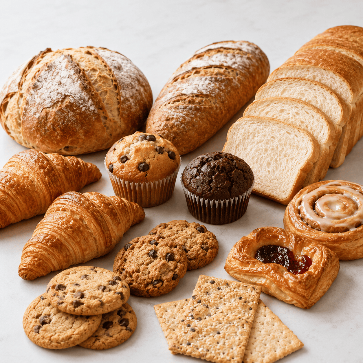 Custom bakery packaging for bread, cookies and pastries