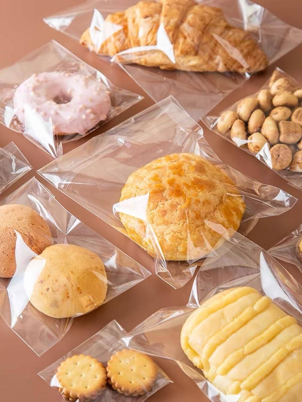 Custom printed bakery bags for bread cookies and pastry packaging