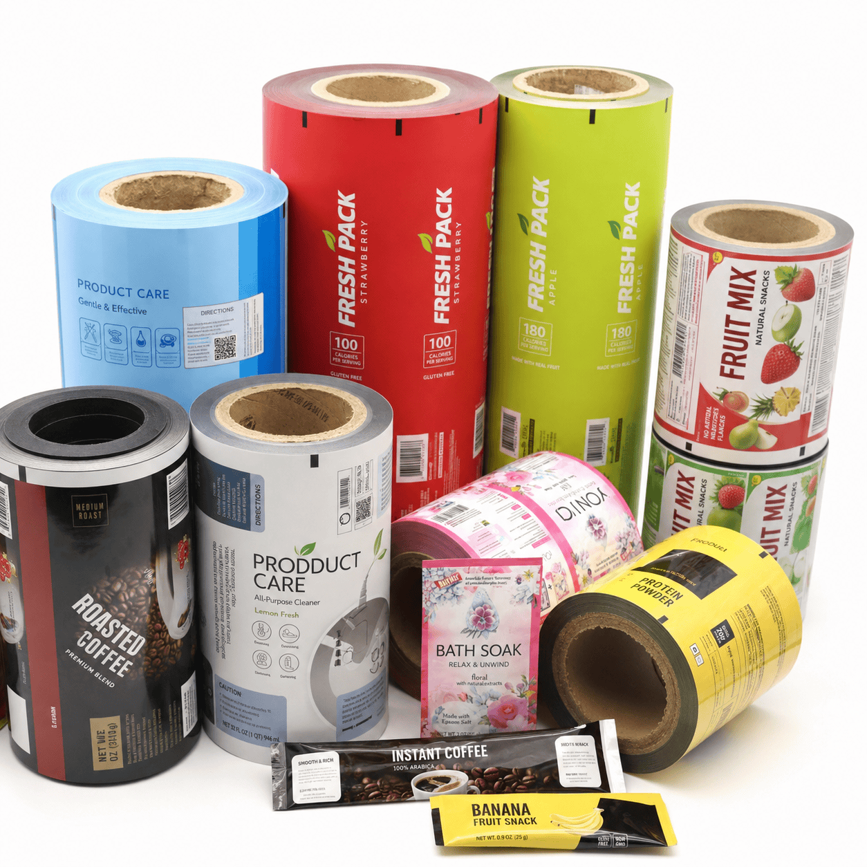 Custom printed flexible packaging rollstock film