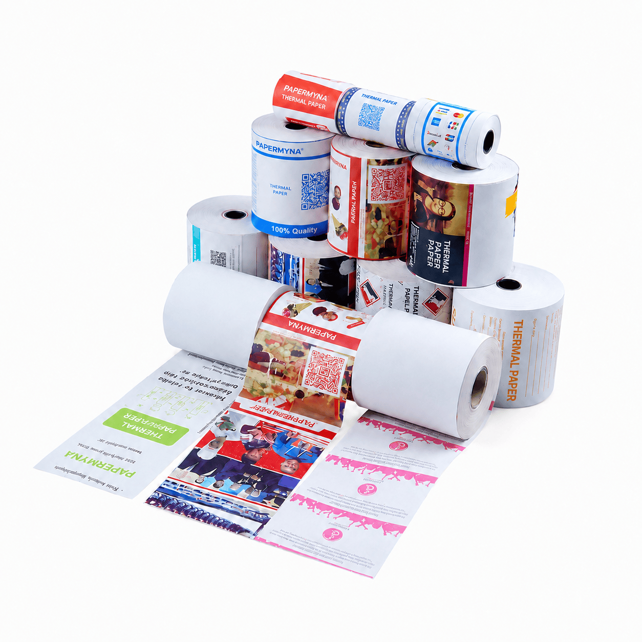 Thermal receipt paper rolls for POS printers